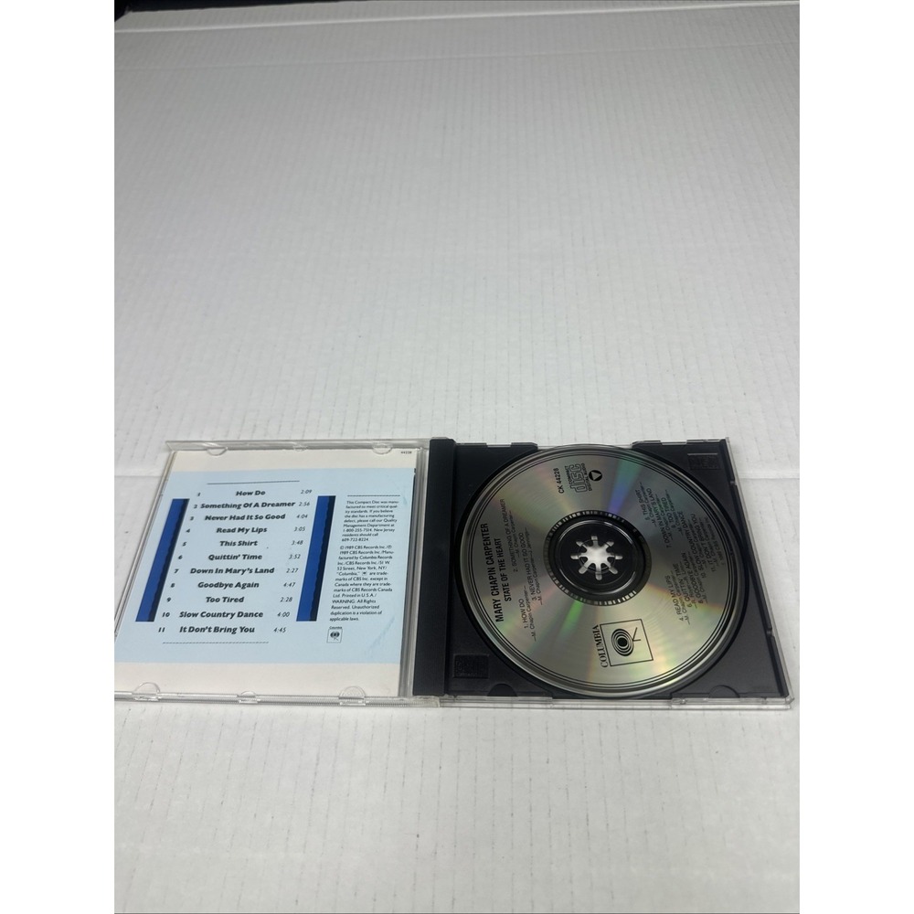 1 CENT CD *Modified Art* Mary Chapin Carpenter – State Of The Heart (1989) - Picture 2 of 3